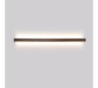 Jadssox Walnut Wall Sconce LED Linear Wall Light Modern Long Strip Wall Lamp 3 Color Mode Wall Sconces Minimalist Wall Mount Lighting Fixture for Living Room Hallway Stairwell