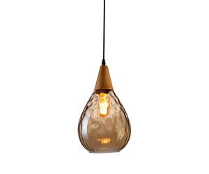 Jadssox Water Pattern Glass Kitchen Island Pendant Light - E27 Socket, Modern Vintage Kitchen Drop Pendant Light Fixtures, Ceiling Hanging Lights for Bedroom Living Room Office Cafe Club (1 Pack)