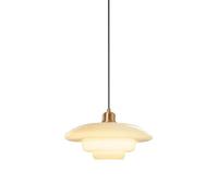 Jadssox White Glass Hanging Light Geometric Pendant Lamp Small Chandelier Ceiling Lighting Indoor Copper Suspension Lamps for Hallway Dining Room Restaurant Kitchen Island Lights