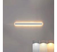 Jadssox White Linear Wall Sconce Minimalist LED Wall Mount Light Long Strip Wall Lamp, 3CCT Switchable Sconces Wall Lighting Fixture for Living Room Hallway Bedroom(60cm)