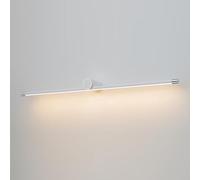 Jadssox White Vanity Light Over Mirror Linear Wall Sconce LED Picture Light, Long Strip Bath Bar Lighting Fixture, Minimalist Vanity Lamps for Dressing Room Bedroom(Chrome,100cm)