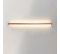 Jadssox Wood Linear Wall Sconce LED Wall Light Long Strip Wall Lamp, Picture Vanity Wall Lights Modern Wall Sconces for Living Room Bedroom Hallway, 3 Color 3000K/4500K/6000K Wall Washer