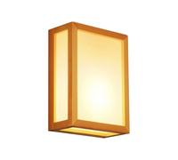 Jadssox Wood Wall Light Square Wall Sconce Nordic Hardwired Wall Lamp, Modern Wooden Sconces Wall Lighting Fixture E27 Wall Lamps for Living Room Bedroom Hallway Home Decor