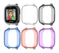 JADTILXY 5-Pack Case for Cosmo Jr Track 5 Kids Smart Watch, Hollow Design Bumper Shell Flexible TPU Cover Soft Candy-Colored Drop-Proof Protective Case for Cosmo JrTrack 5