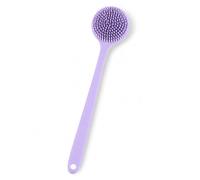 JADUFHU B Ergonomic Shower Brush, Food Grade Silicone, Double Function, Purple 37.5 cm - Cleans Back & Applies Cream Easily