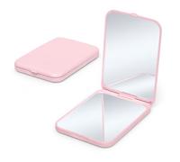 JADUFHU Compact Mirror for Purse, 1X/2X Double Sided, Pink