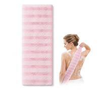 JADUFHU Japanese Exfoliating Towel, Pink Striped Exfoliating Towel