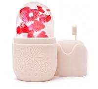 JADUFHU Off-White Silicone Ice Roller, Reusable Face Ice Mold for Eyes & Facial, Cooling Beauty Tool to Reduce Puffiness, Shrink Pores, Anti-Wrinkle, Firm & Lift Skin, Relieve Swelling, Light Beige