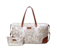 Jadyn Luna Women's Weekender Bag and Travel Duffel, Large 37 Liter Capacity, Mosaic, Softside Duffle Bag with Vegan Leather Accents