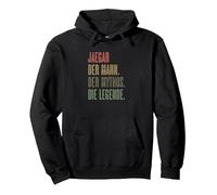 JAEGAR - der Mann der Mythos die Legende | Name Komisch - Pullover Hoodie, Adult Unisex, Black, Medium