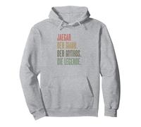 JAEGAR - der Mann der Mythos die Legende | Name Komisch - Pullover Hoodie, Adult Unisex, Heather Grey, Medium
