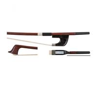 GEWA double bass bow, pernambuco wood, 3/4, octagonal stick, nickel silver with stamp, Atelier "Jaeger"