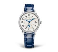 Jaeger-LeCoultre Rendez-Vous Classic Women's Diamond Bezel & Blue Leather Strap Watch