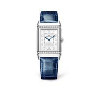 Jaeger-LeCoultre Reverso Classic Women's Diamond & Blue Alligator Leather Strap Watch