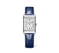 Jaeger-LeCoultre Reverso Classic Women's Silver Dial & Blue Alligator Leather Watch