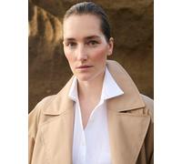 JAEGER Pure Cotton Collared Double Cuff Shirt White