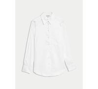 JAEGER Pure Cotton Collared Relaxed Shirt White
