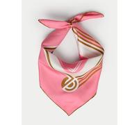 JAEGER Pure Silk Square Scarf Pink Mix