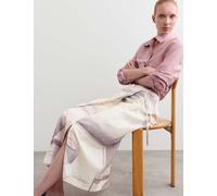 JAEGER Watercolour Abstract Midi Wrap Skirt Lilac Mix