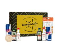 Jägermeister Congratulations Gift Set - Mini Spirits & Energy Drinks with Snacks | Miniature Alcohol Bottles | Gift Set, Gifts for Him, Her,
