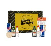 Jägermeister Happy Birthday Gift Set - Mini Spirits & Energy Drinks with Snacks | Miniature Alcohol Bottles | Gift Set, Gifts for Him, Her,