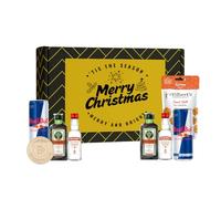 Jägermeister Merry Christmas Set - Mini Spirits & Energy Drinks with Snacks | Miniature Alcohol Bottles | Gift Set, Gifts for Him, Her,