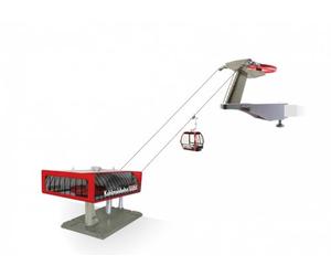 Jaegerndorfer 1/32 Scale OO Kabelbaan D-line Kohlmaisbahn Cable Railway Zwart/rood (9120071238452) - Jc84388