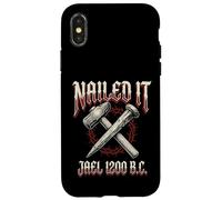 Jael Nailed It Funny Biblical History Tent Peg Graphic Case for iPhone X/XS