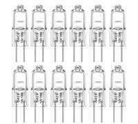 Jaenmsa G4 Halogen Light Bulbs 10W 12V, 12 Pack 2 Pin Light Bulbs Clear Capsule Lamp Bulb Warm White Dimmable for Ceiling Lights, Table Lamps, Cabinet Lights