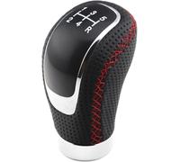 Jaeooai Universal Black Leather Car Gear Shift Knob at MT ARM Manual Stick Lever Pen Shifter Word Pads Adapters Auto Parts(Black)