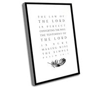 Jaesxxco Art Wall Decor Psalm 19:7 Bible Verse Kjv Modern Scripture Print - Minimalist Christian Wall Art, The Law Of The Lord Is Perfect - 12x16 Inch UnFramed