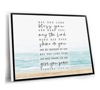 Jaesxxco Bathroom Decor Farmhouse Style,May The Lord Bless You And Keep You Printable 6 24 Bible Verse Wall Print Scripture Printable Farmhouse Beach House Nursery Baby,12x16 Inch UnFramed Wall Art