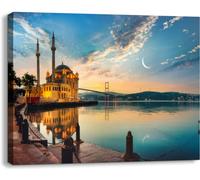 Jaesxxco Bathroom Wall Art Decor for Bedroom Living Room Small Canvas Wall Art UnFramed and Bosphorus bridge Prints Artwork Painting Pictures Kitchen Office 12x16inch