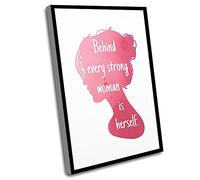 Jaesxxco Bedroom Wall Decor For Men,Abstract Living Room Decor,Funny Office Decor,Behind Every Strong Woman Is Herself,Fashion Decor,Gift Ideas For Women,UnFramed Wall,12x16In UnFramed Wall