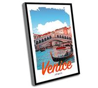 Jaesxxco Canvas Art Wall Decor For Living Room,Farmhouse Master Bedroom Decor,Office Wall Decorations,Retro Vintage Style Travel Poster Or Canvas Pictures Venice Italy,12x16 Inch UnFramed Wall Art