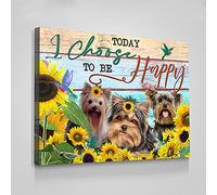 Jaesxxco Canvas Frame Poster Today I Choose To Be Happy Print Decor Birthday Wedding Gift Canvas Wall Art For Living Room Bedroom Office Home Decoration Artwork 121X6Inch Unframed