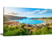 Jaesxxco Canvas Painting Wall Art Beautiful Harbour Balearic Islands Spain Wall Decor For Poster For Living Room Bedroom Office School Home Decoration 12x16 Inch Unframed