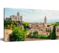Jaesxxco Canvas Painting Wall Art Cathedral Catalonia Spain Wall Decor For Vintage Poster Print For Living Room Bedroom Office Home Unframed 12x16Inch
