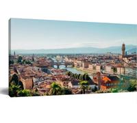 Jaesxxco Canvas Painting Wall Art View Florence Cityspace From Piazzale Michelangelo Italy Wall Decor For Vintage Poster Print For Living Room Bedroom Office Home Unframed 12x16Inch