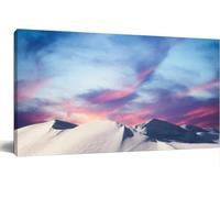 Jaesxxco Canvas Painting Wall Art Winter Sunset The Mountains Wall Decor For Vintage Poster Print For Living Room Bedroom Office Home Unframed 12x16Inch