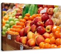 Jaesxxco Canvas Poster Wall Art Prints Fruits A Farm Market Unframed Canvas Wall Art Decor For Living Room Bedroom Kitchen Bathroom Office Artwork Painting 12x16Inch