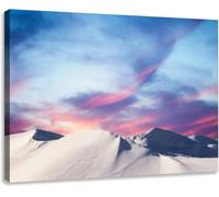 Jaesxxco Canvas Poster Wall Art Prints Winter Sunset The Mountains Unframed Canvas Wall Art Decor For Living Room Bedroom Kitchen Bathroom Office Artwork Painting 12x16Inch
