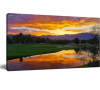 Jaesxxco Canvas Prints Wall Art - Picture Painting Spectacular Sunset At Palm Desert Wall Decorations Farmhouse Artwork Painting for Bathroom Office Home Kitchen Bedroom Unframed 12x16 inch