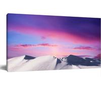 Jaesxxco Canvas Prints Wall Art - Picture Painting Sunset The Mountains Wall Decorations Farmhouse Artwork Painting for Bathroom Office Home Kitchen Bedroom Unframed 12x16 inch