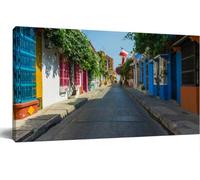 Jaesxxco Canvas Wall Art Decor Colombia Colombia Street Spain Spanish Culture Wall Decorations Farmhouse Artwork Painting for Relaxing Living Room Hotel Bedroom Dining Room Home Unframed 12x16 inch