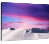 Jaesxxco Canvas Wall Art Print Sunset The Mountains Modern Poster Print For Living Room Bedroom Office Home 12x16Inch Unframed