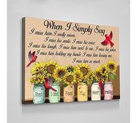 Jaesxxco Cardinal When I Simply Say Canvas Unframed Poster Wall Room Decor Birthday Wedding Gift Canvas Wall Art For Living Room Bedroom Office Home Decoration Artwork 121X6Inch Unframed
