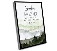 Jaesxxco Comfy Living Room Decor,Psalm 73 26 God Is The Strength Of My Heart Watercolor Bible Verse Wall Art Print Modern Farmhouse Scripture Printable Nursery Christian,12x16 Inch UnFramed Wall Art