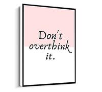 Jaesxxco Don‘T Overthink It Poster,Inspirational Quote Print,Therapist Art,Counseling Office Wall Hanging Canvas Wall Art For Living Room Bedroom Office Home Decoration Artwork 121X6Inch Unframed