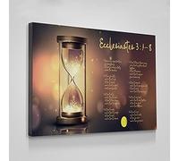 Jaesxxco Ecclesiastes 3 1 8 Print,There Is An Appointed Time For Everything,Bible Verse Poster Canvas Wall Art For Living Room Bedroom Office Home Decoration Artwork 121X6Inch Unframed